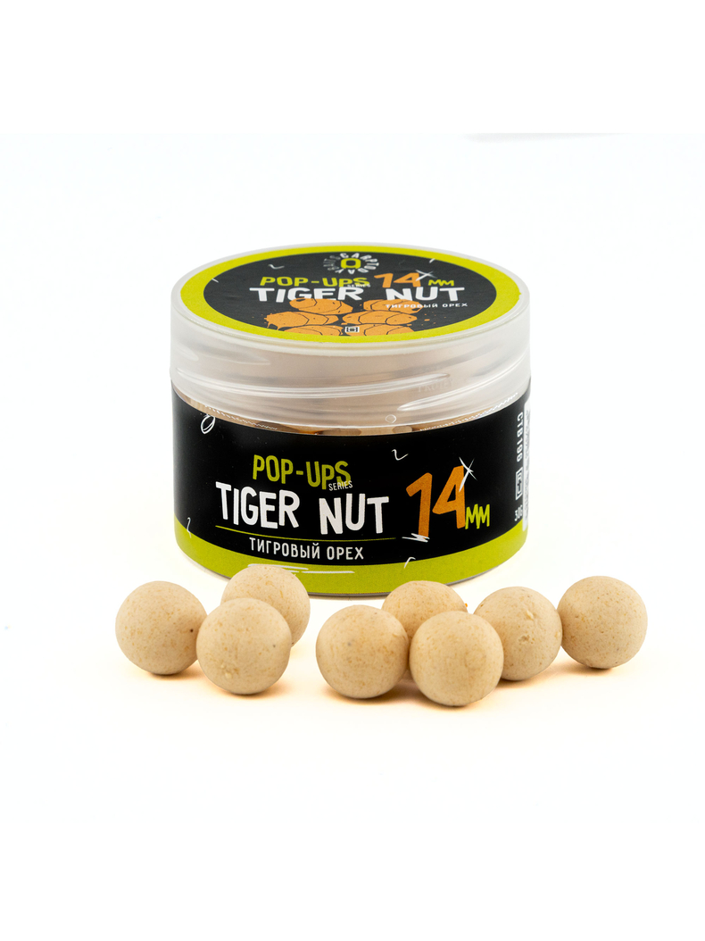 Бойлы плавающие Carptoday Baits Pop Ups Tiger Nut (Тигровый Орех) 14 мм, Диаметр: 14 мм, Вкус: Тигровый Орех
