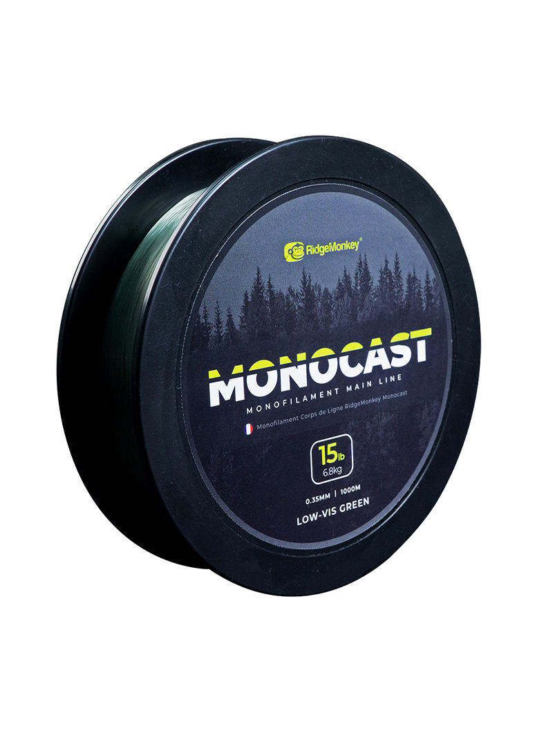 Леска RidgeMonkey MonoCast Monofilament Fishing Mainline 0.35mm 15lb/6.8kg 1000m