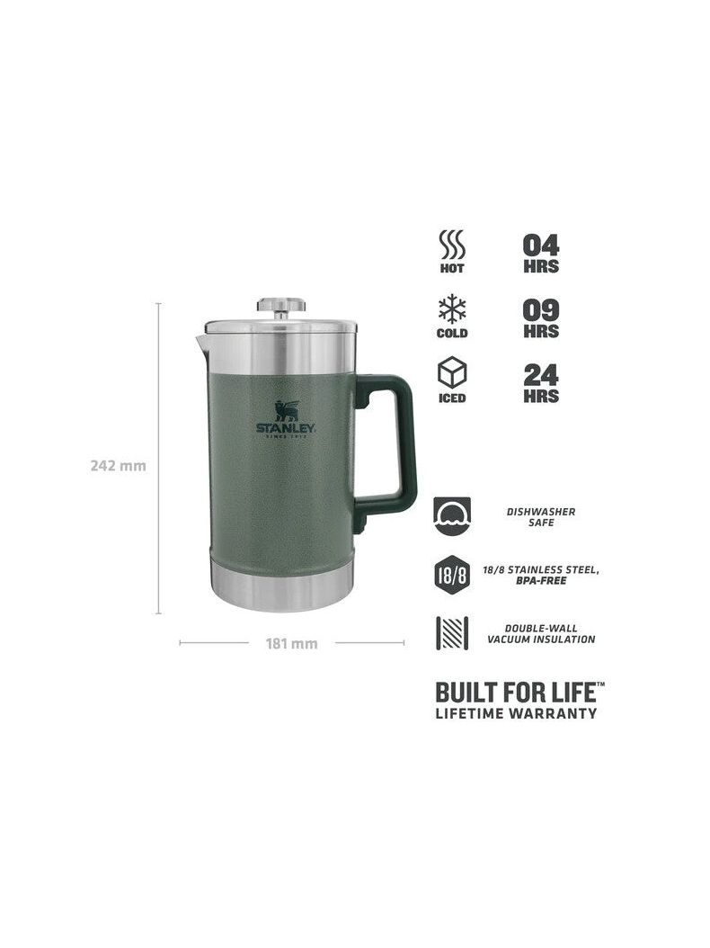 Френч-пресс STANLEY Classic 1.6L зелёный, изображение 3