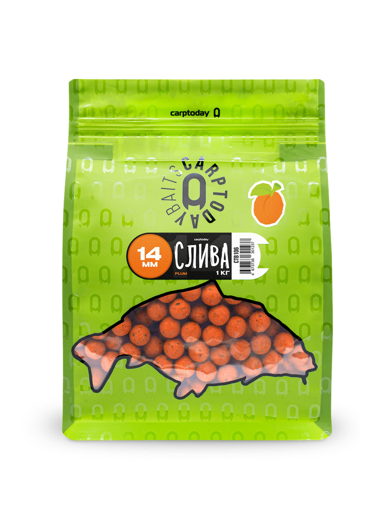 Бойлы Carptoday Baits Plum (Слива) 1кг 14 мм, Диаметр: 14 мм, Вкус: Слива Бойлы Carptoday Baits Plum (Слива) 1кг 14 мм, Диаметр: 14 мм, Вкус: Слива