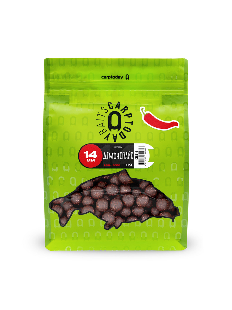 Бойлы Carptoday Baits Demon Spice (Острые Специи) 1кг 14 мм, Диаметр: 14 мм, Вкус: Острые Специи