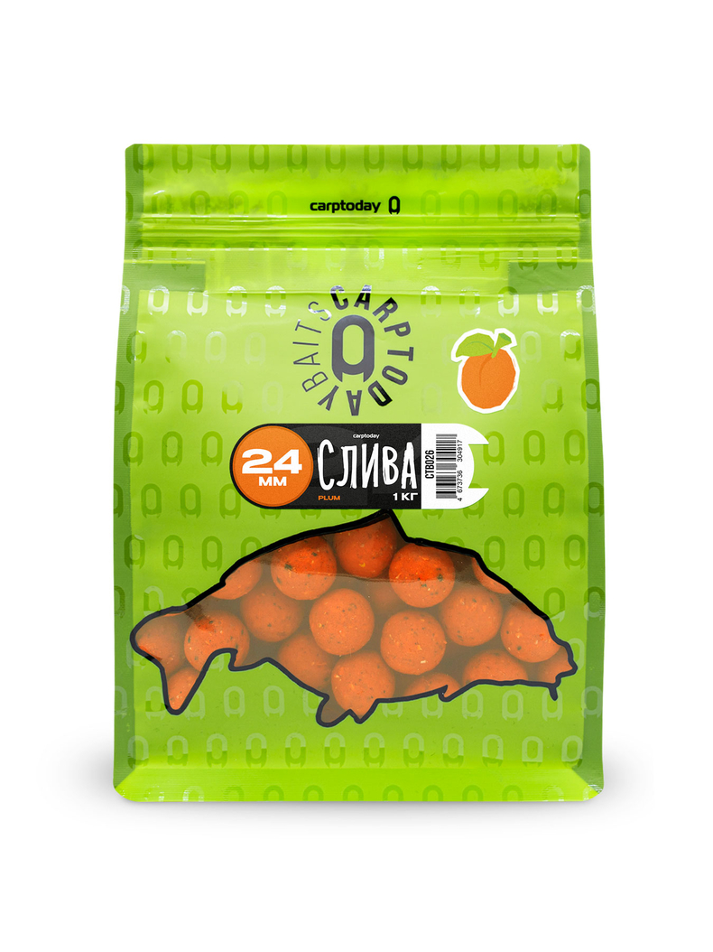 Бойлы Carptoday Baits Plum (Слива) 1кг 24 мм, Диаметр: 24 мм, Вкус: Слива Бойлы Carptoday Baits Plum (Слива) 1кг 24 мм, Диаметр: 24 мм, Вкус: Слива