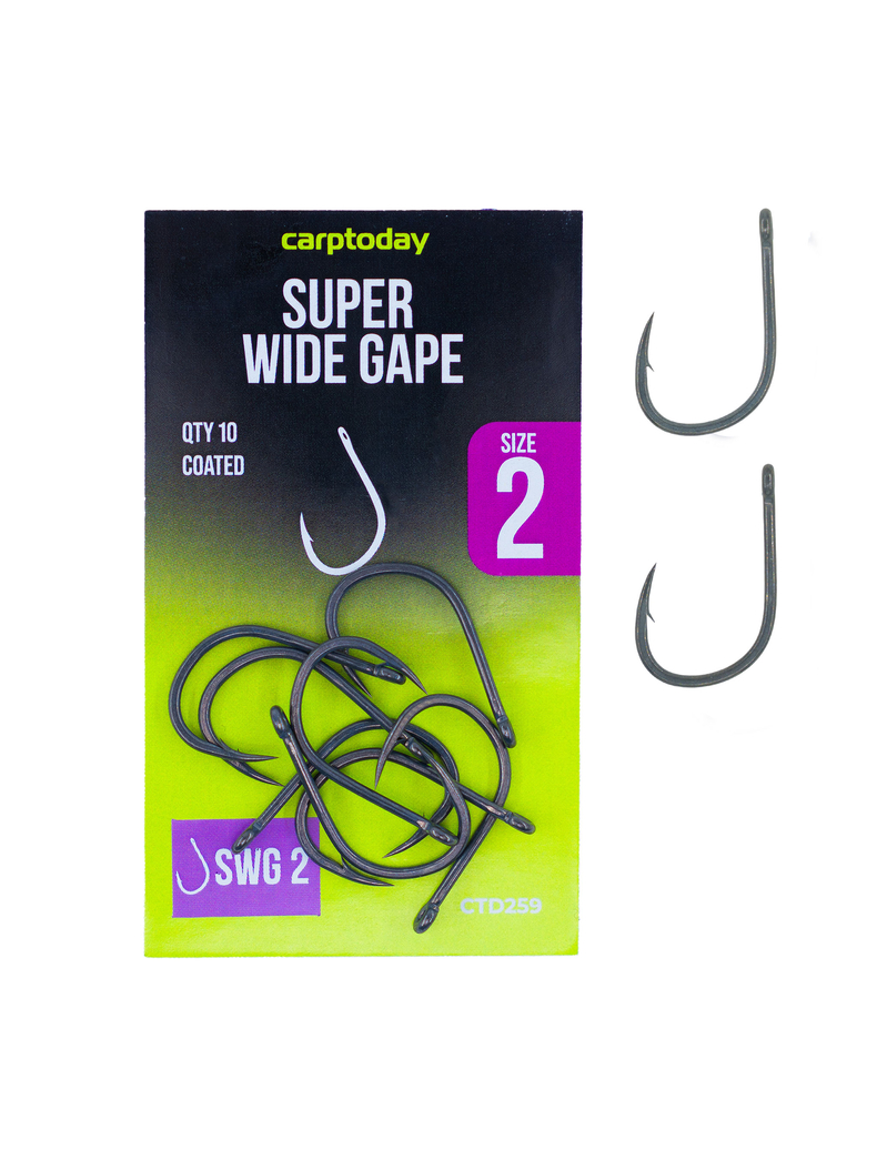 Крючки карповые Carptoday Super Wide Gape, Размер крючка: № 2
