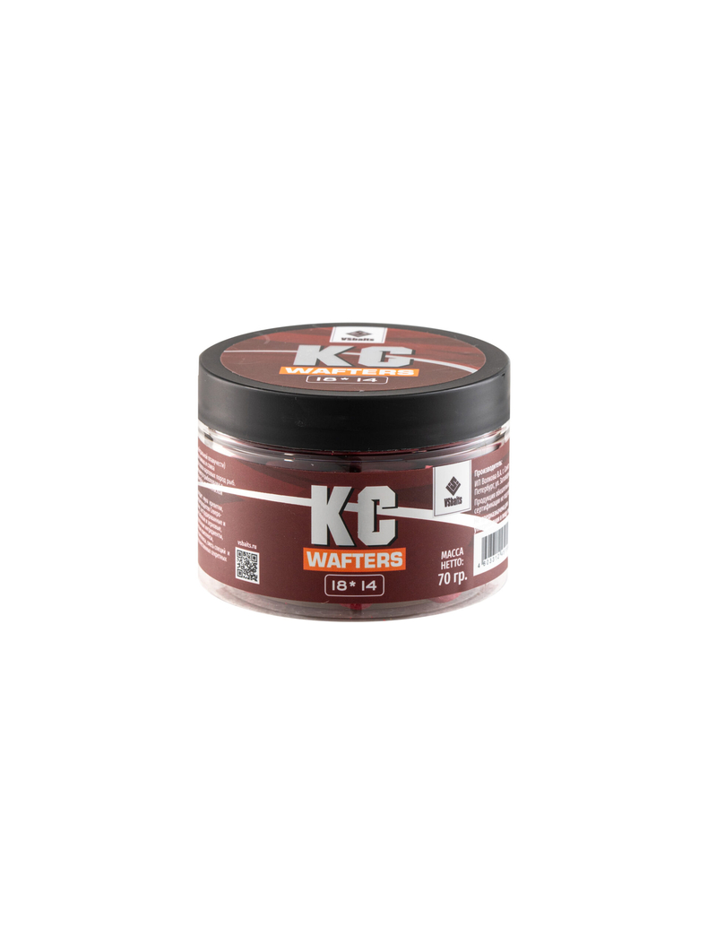 Вафтерсы VSBaits (KC) Камыш + Слива 70г 18х14мм, Диаметр: 18 х 14 мм, Вкус: KC (Камыш + Слива), изображение 2