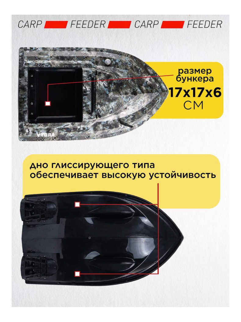 Прикормочный корабль VYDRA Turbo Carbon, изображение 2