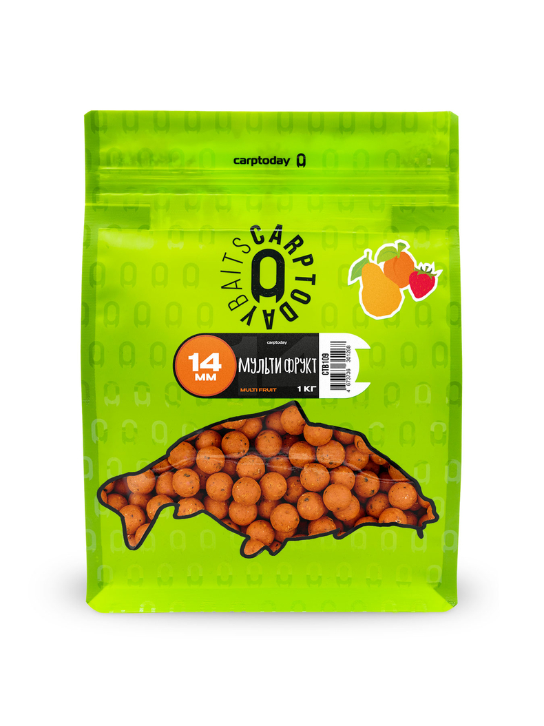 Бойлы Carptoday Baits Multi Fruit (Мульти Фрукт) 1кг 14 мм, Диаметр: 14 мм, Вкус: Мульти Фрукт, изображение 2 Бойлы Carptoday Baits Multi Fruit (Мульти Фрукт) 1кг 14 мм, Диаметр: 14 мм, Вкус: Мульти Фрукт, изображение 2