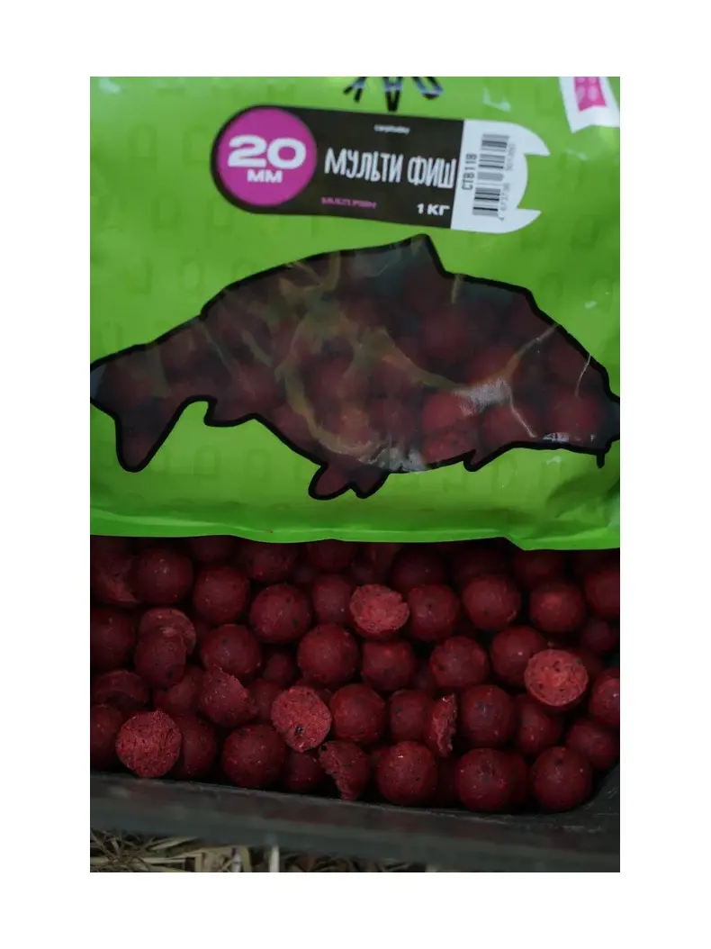 Бойлы Carptoday Baits Multi Fish (Мульти Фиш) 1кг 20 мм, Диаметр: 20 мм, Вкус: Мульти Фиш, изображение 2