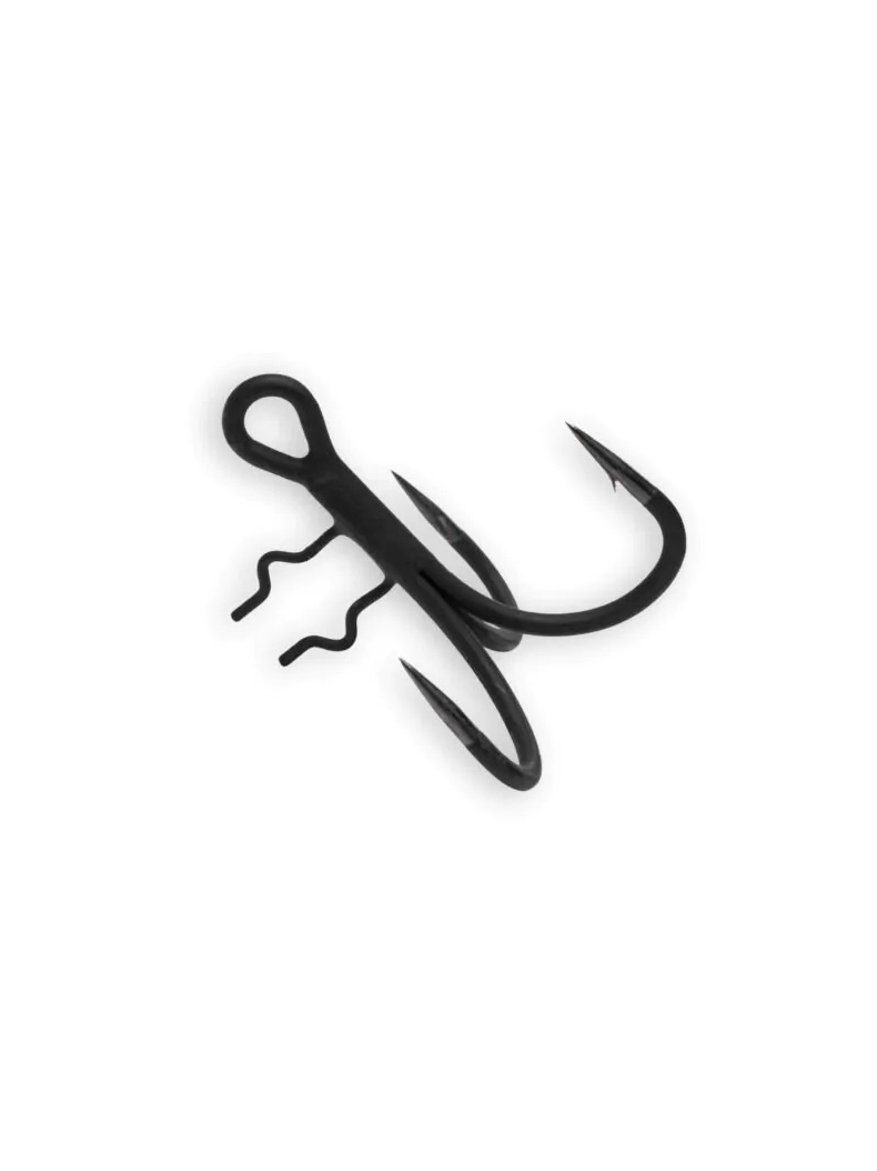 Крючки тройные MADCAT® A-STATIC SHAD T-TREBLE 4X - №1/0 - BLACK - 4шт.