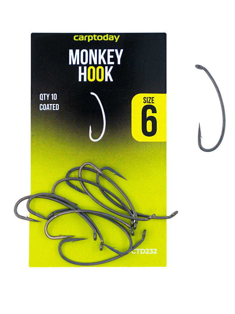 Крючки карповые Carptoday Monkey Hook, Размер крючка: № 6 Крючки карповые Carptoday Monkey Hook, Размер крючка: № 6