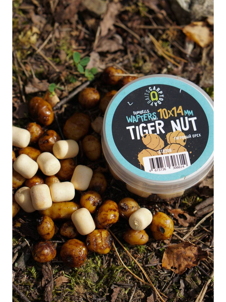 Вафтерсы Carptoday Baits Wafters Tiger Nut (Тигровый Орех) 10х14мм, Диаметр: 10 х 14 мм, Вкус: Тигровый Орех, изображение 2