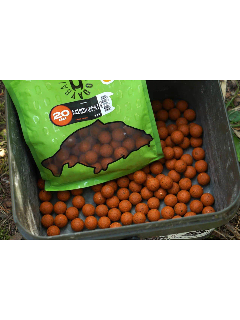 Бойлы Carptoday Baits Multi Fruit (Мульти Фрукт) 1кг 20мм, Диаметр: 20 мм, Вкус: Мульти Фрукт, изображение 2