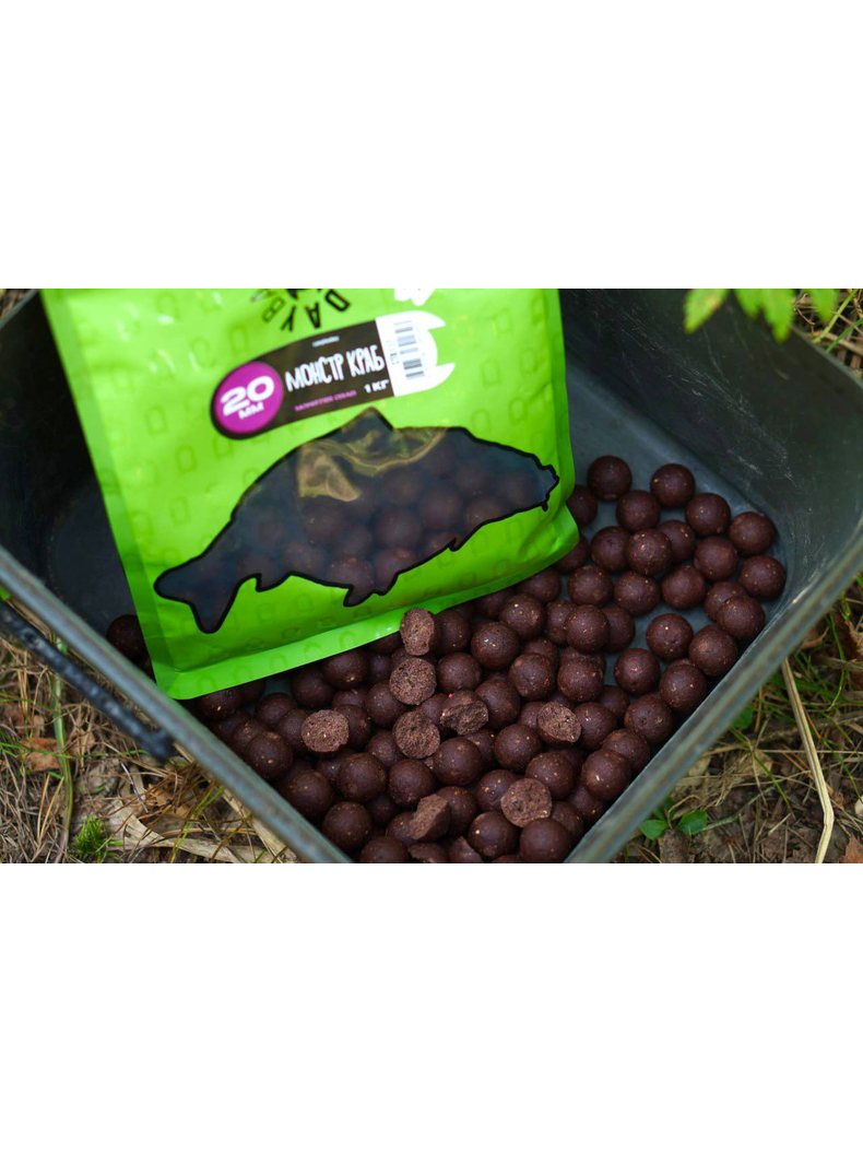 Бойлы Carptoday Baits Monster Crab (Монстр Краб) 1кг 20 мм, Диаметр: 20 мм, Вкус: Монстр Краб, изображение 2
