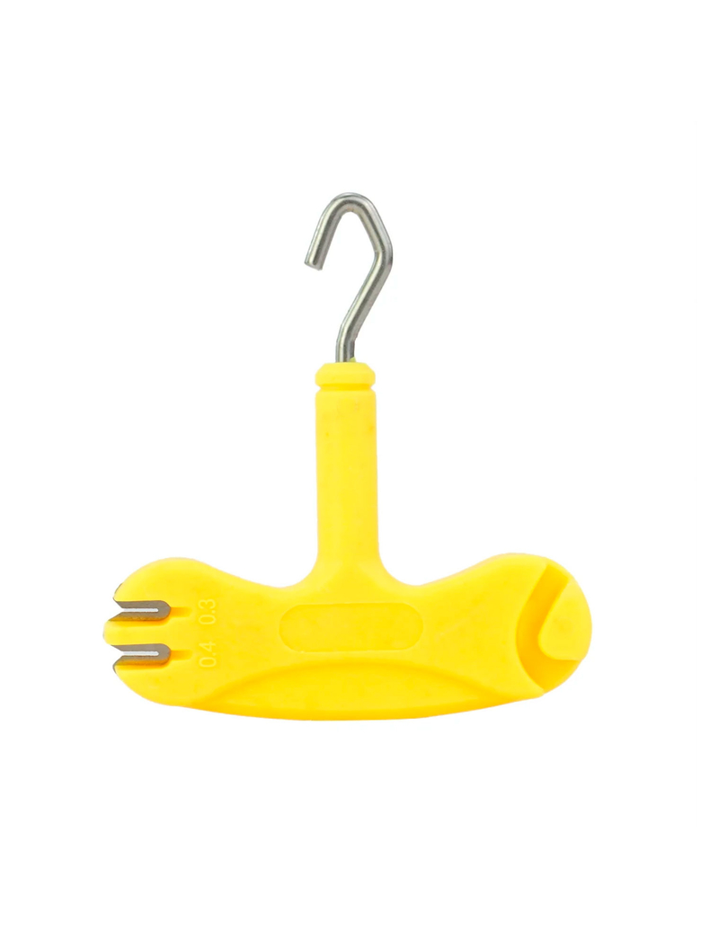 Инструмент для затягивания узлов и снятия оболочки PANDA TACKLE Мультитулум жёлтый