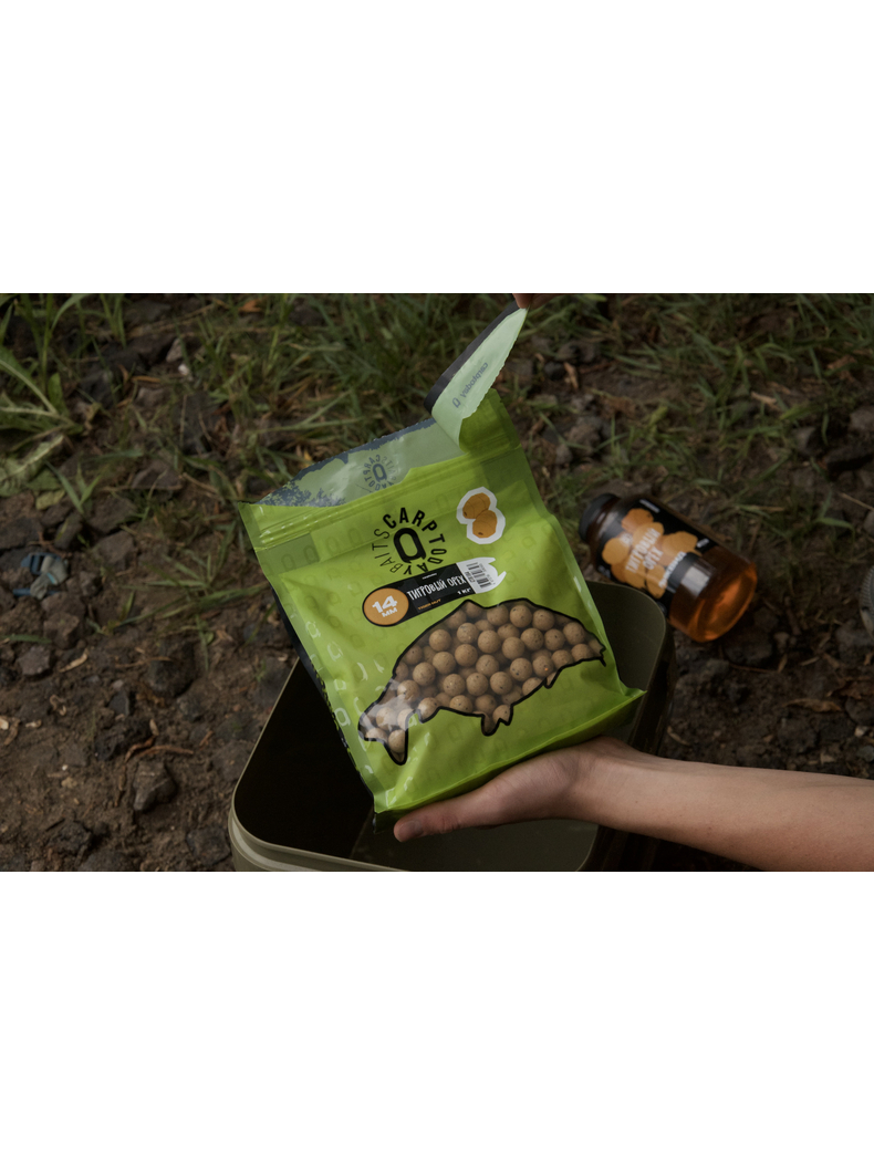 Бойлы Carptoday Baits Tiger Nut (Тигровый Орех) 1кг 14 мм, Диаметр: 14 мм, Вкус: Тигровый Орех, изображение 2