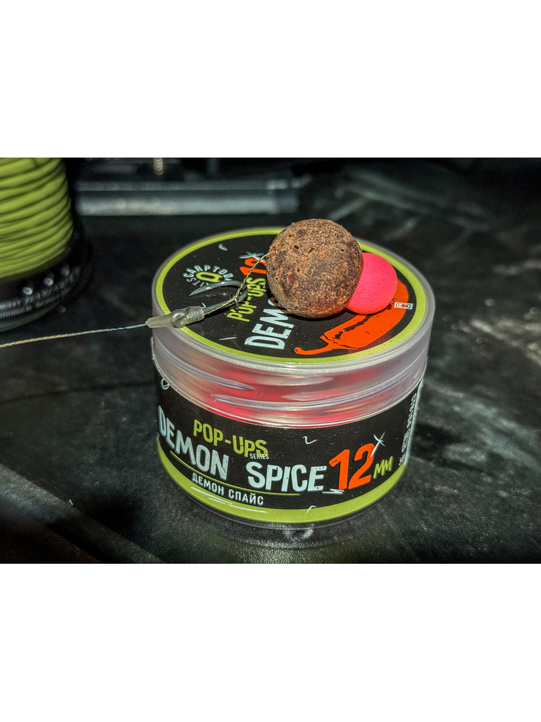 Бойлы плавающие Carptoday Baits Pop Ups Demon Spice (Острые Специи) 12мм, Диаметр: 12 мм, Вкус: Острые Специи, изображение 2
