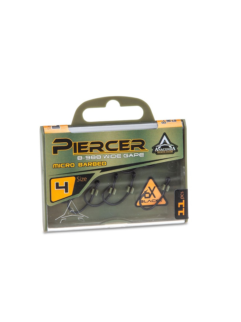 Крючки карповые ANACONDA PIERCER Crank-66 - №8 / 11шт., изображение 2