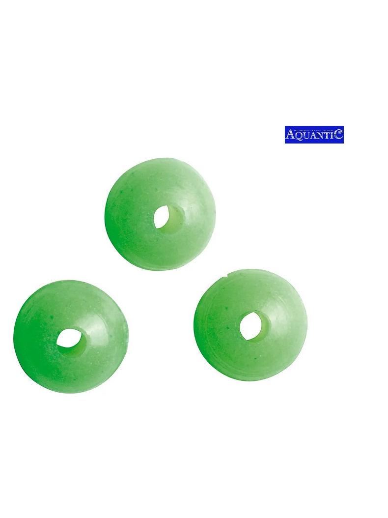 Бусина AQUANTIC® Fluo Bead - 6 mm / Round - Green - 20 шт.