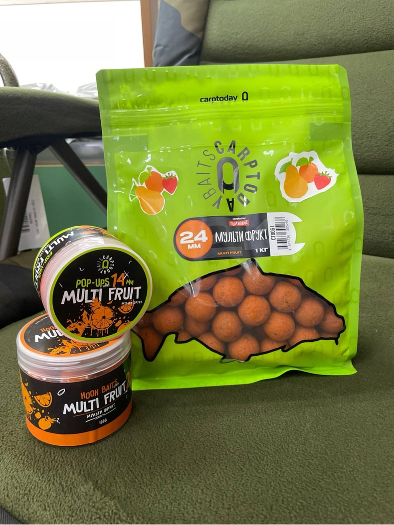 Бойлы пылящие Carptoday Baits Multi Fruit (Мульти Фрукт), Диаметр: 24 мм, Вкус: Мульти Фрукт, изображение 2 Бойлы пылящие Carptoday Baits Multi Fruit (Мульти Фрукт), Диаметр: 24 мм, Вкус: Мульти Фрукт, изображение 2