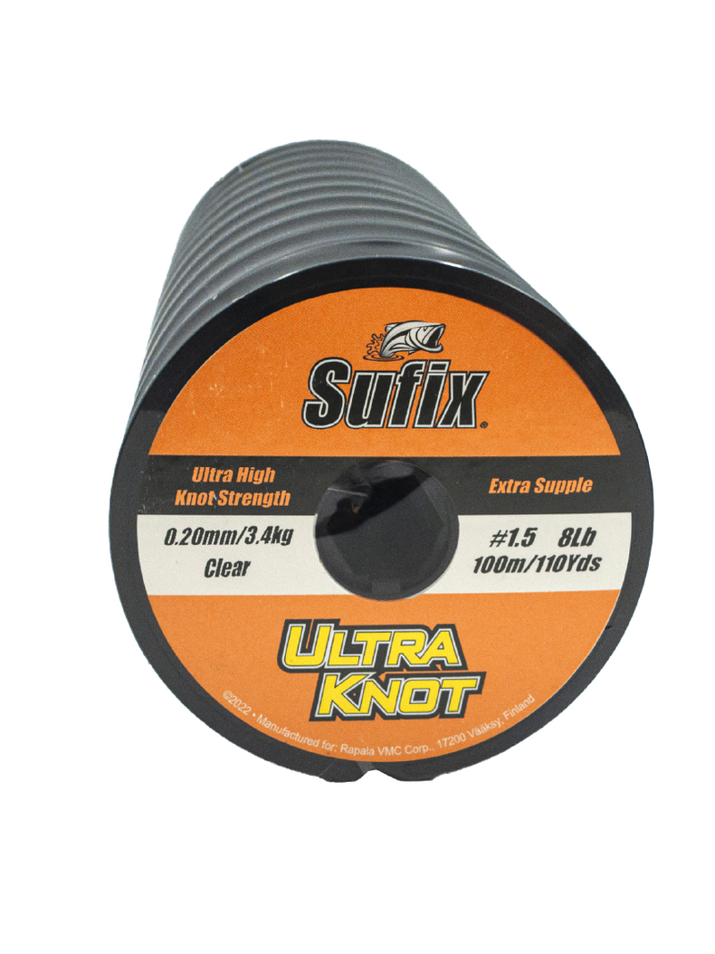 Леска SUFIX Ultra Knot x10 прозрачная 100 м. 0,20 мм 3,4 кг