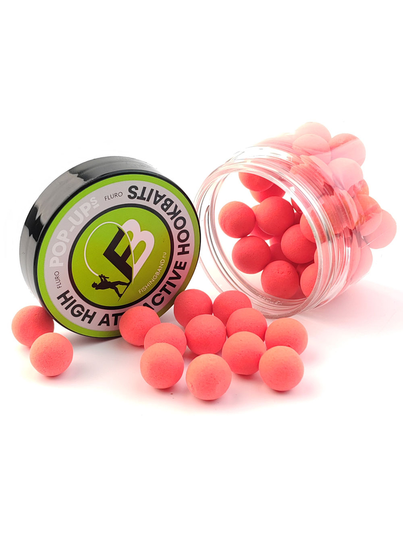 Бойлы плавающие Pop-Up Fishing Band Strawberry Клубника 10 мм 20 гр — фото 2 — CARPshop