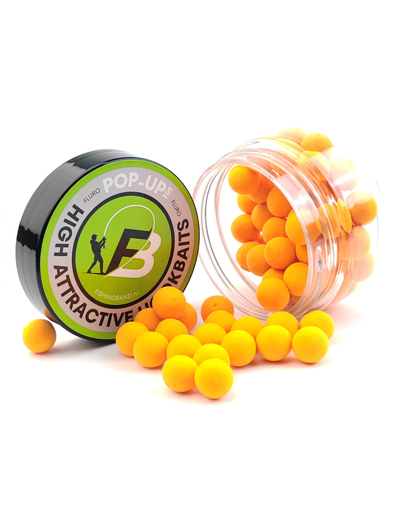 Бойлы плавающие Pop-Up Fishing Band Tangerine Мандарин 12 мм — фото 2 — CARPshop