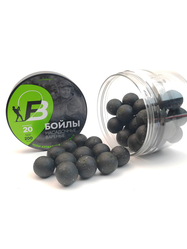 Бойлы варёные насадочные (в банке) Fishing Band Mussel 20 мм 200 гр — фото 2 — CARPshop