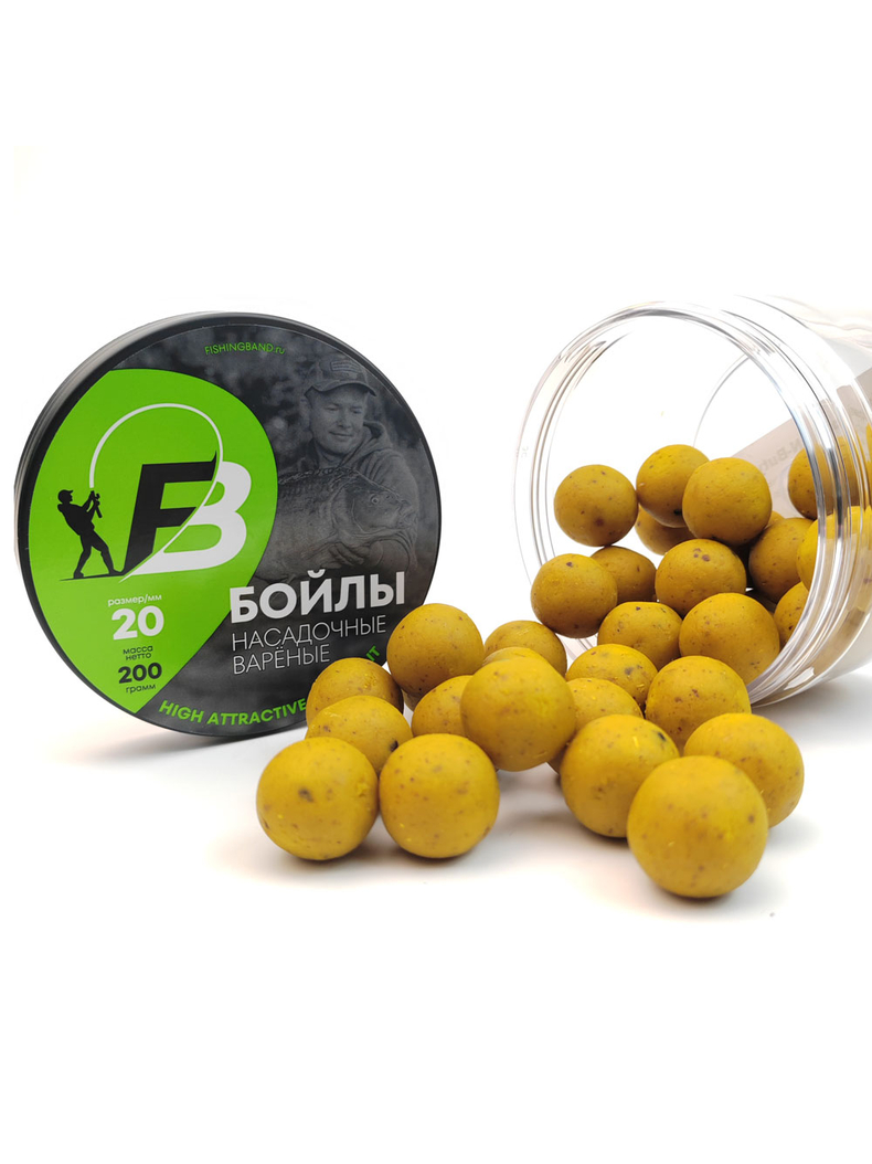 Бойлы варёные насадочные (в банке) Fishing Band Pineapple N-Butyric 20 мм 200 гр — фото 2 — CARPshop