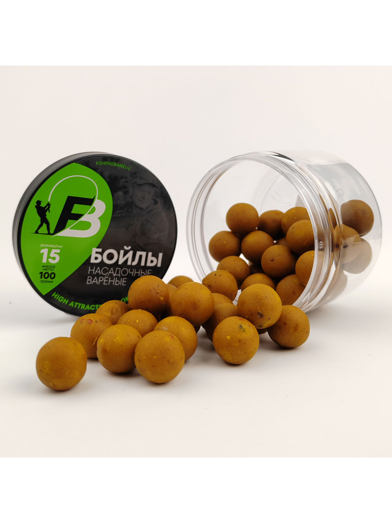 Бойлы варёные насадочные (в банке) Fishing Band Sweet Corn 15 мм 100 гр — фото 2 — CARPshop