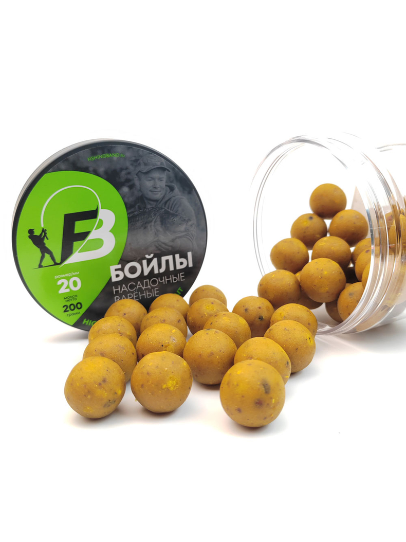 Бойлы варёные насадочные (в банке) Fishing Band Sweet Corn 20 мм 200 гр — фото 2 — CARPshop