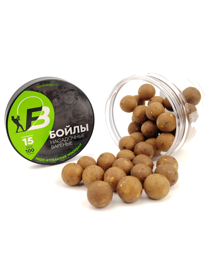 Бойлы варёные насадочные (в банке) Fishing Band Tiger Nut 15 мм 100 гр — фото 2 — CARPshop