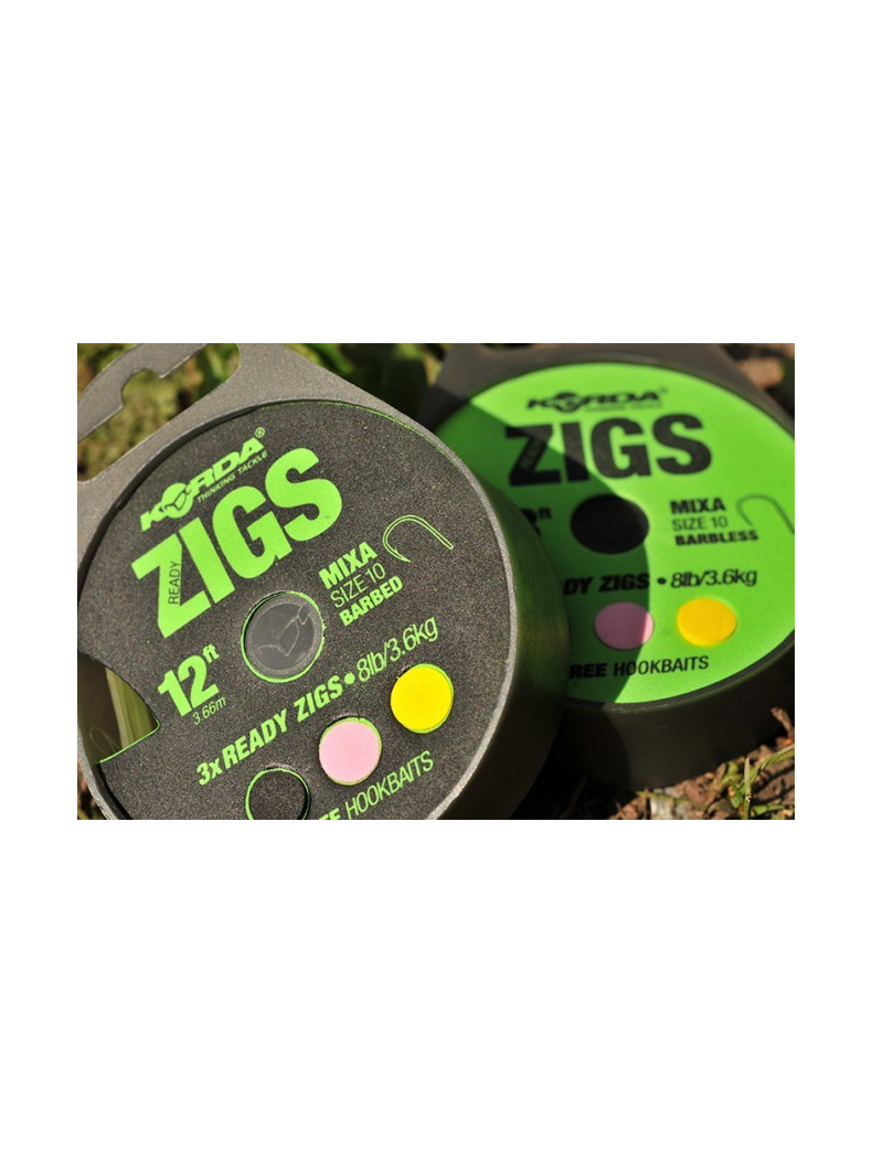 Набор для зиг-риг Korda Ready Zigs Barbless, Длина: 12 ft (3,66 м), Размер крючка: № 10, изображение 2 Набор для зиг-риг Korda Ready Zigs Barbless, Длина: 12 ft (3,66 м), Размер крючка: № 10, изображение 2