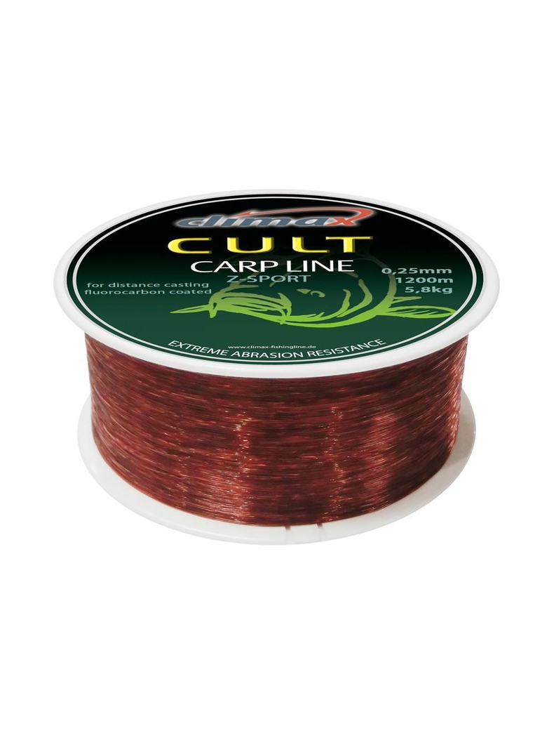 Леска CLIMAX CULT CARP LINE Z-SPORT cooper-brown (медно-коричневая), Диаметр лески: 0.28 мм Леска CLIMAX CULT CARP LINE Z-SPORT cooper-brown (медно-коричневая), Диаметр лески: 0.28 мм