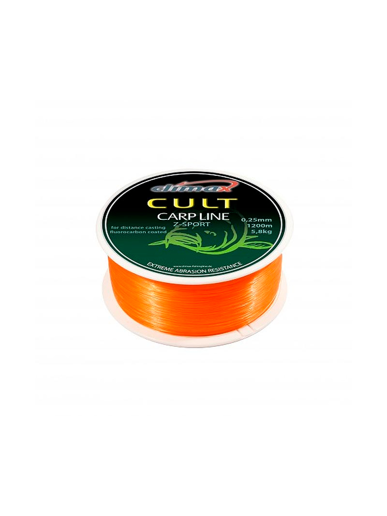 Леска CLIMAX CULT CARP LINE Z-SPORT orange (оранжевая), Диаметр лески: 0.22 мм Леска CLIMAX CULT CARP LINE Z-SPORT orange (оранжевая), Диаметр лески: 0.22 мм