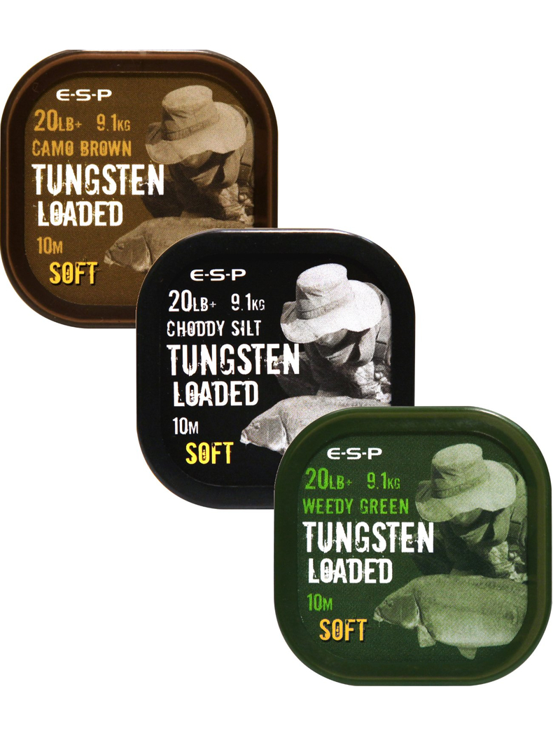 Поводковый материал утяжеленный вольфрамом ESP Tungsten Loaded SOFT, Цвет: Choddy Silt Поводковый материал утяжеленный вольфрамом ESP Tungsten Loaded SOFT, Цвет: Choddy Silt