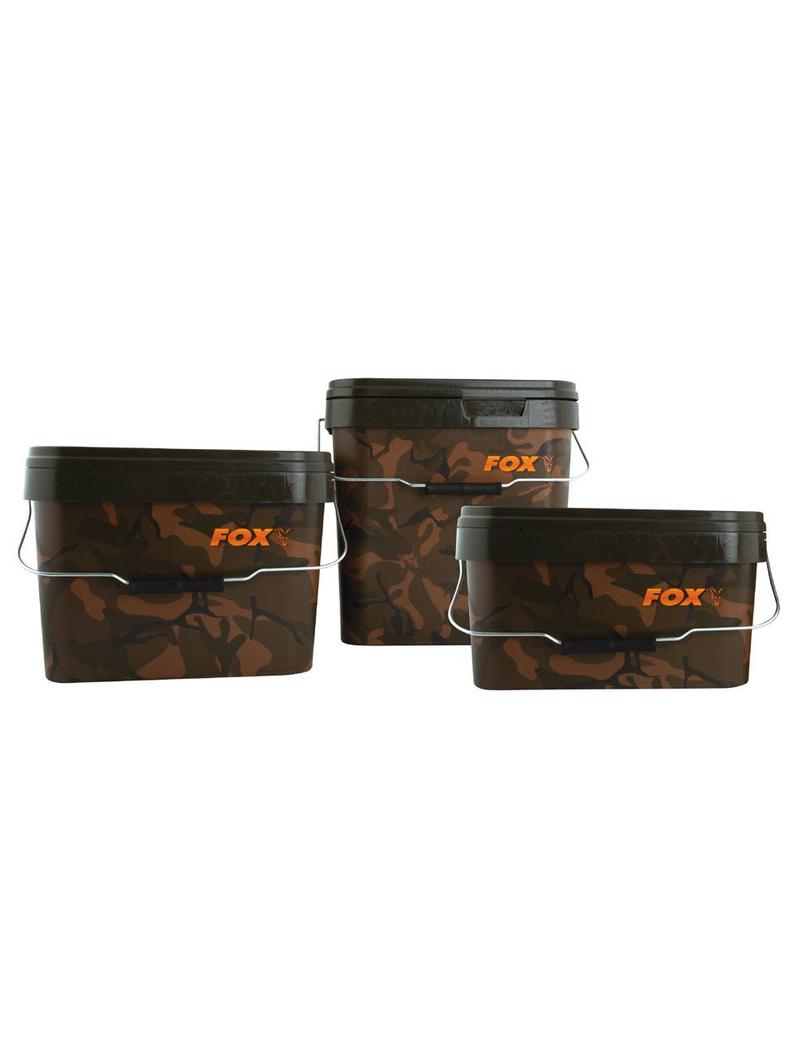 Ведро FOX Camo Square Buckets :: пластиковое с крышкой, Объём: 10 литров