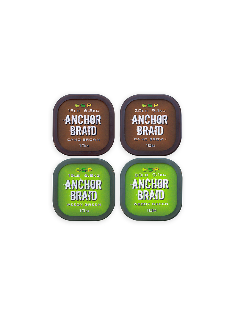 Поводковый материал ESP Anchor Braid без оплётки, Цвет: Weed Green, Тест: 20.00 lb