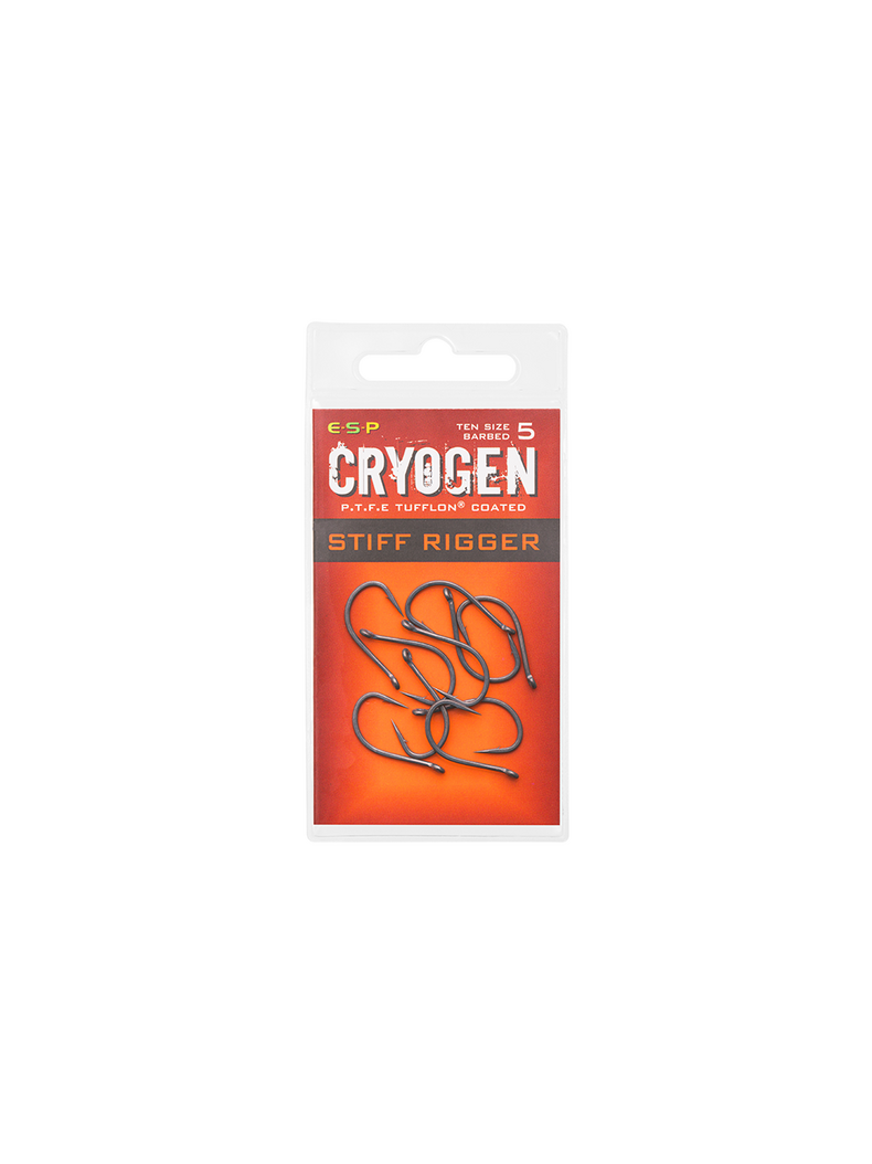 Крючки карповые ESP Cryogen Stiff Rigger, Размер крючка: №6 Крючки карповые ESP Cryogen Stiff Rigger, Размер крючка: №6