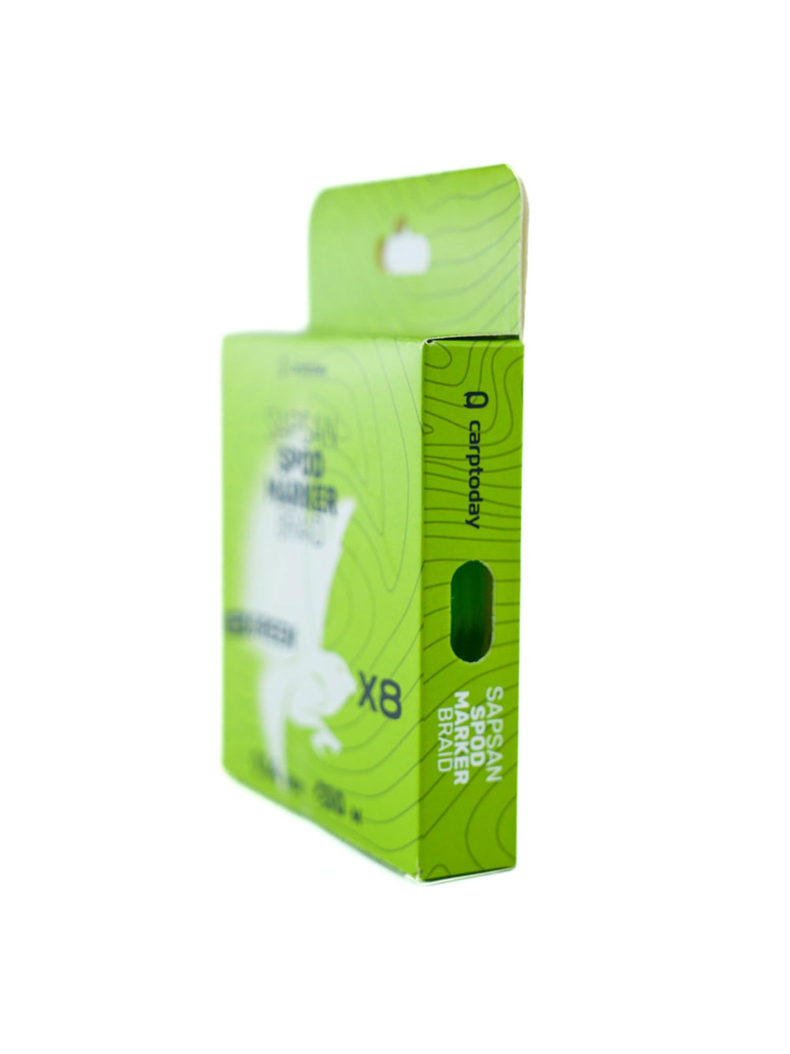 Плетёный шнур для прикормочных ракет Carptoday Sapsan Spod & Marker Braid Green 0.14мм 300м, Диаметр: 0,14 мм, Цвет: Зелёный