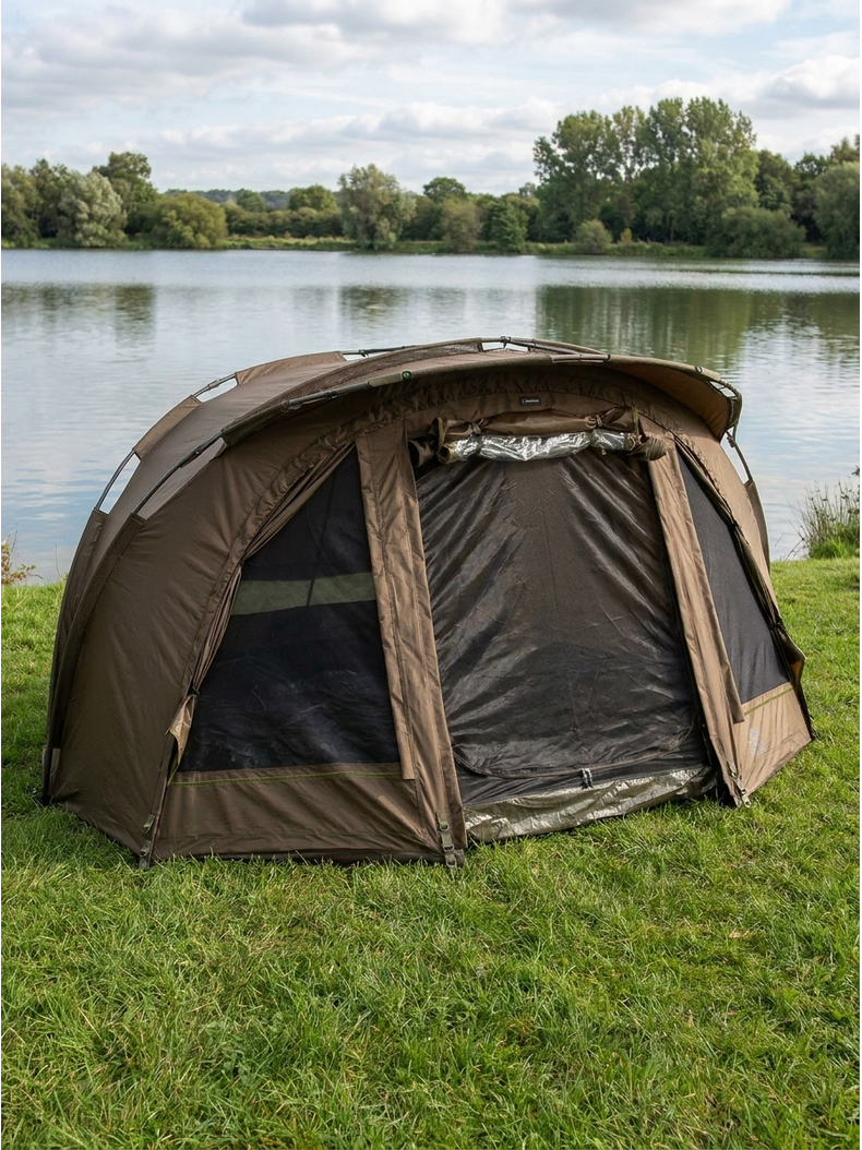 Комплект палатка + накидка Carptoday Avatar Bivvy Green Khaki для карпфишинга — укрытие для карповой рыбалки, купить в CARPshop
