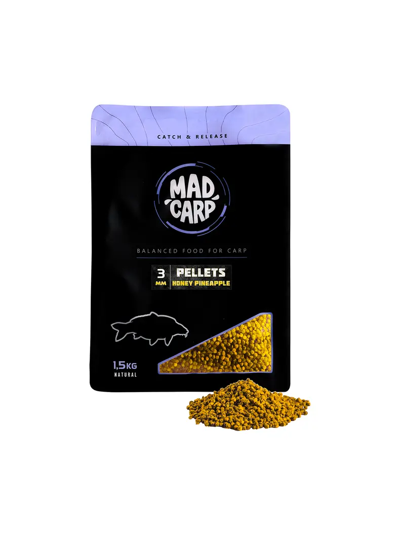 Пеллетс Mad Carp Honey Pineapple 3мм для ловли карпа — купить в CARPshop