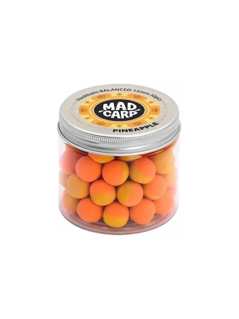 Бойлы насадочные Mad Carp Baits Balanced Fresh Pineapple (Ананас) 15мм, карпфишинг — CARPshop