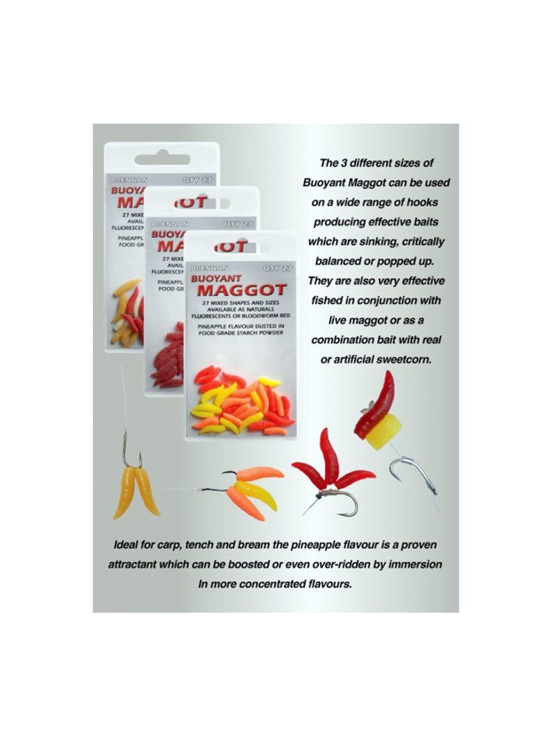 Плавающий искусственный опарыш DRENNAN Buoyant Maggot Bloodworm Red — фото 3 — CARPshop