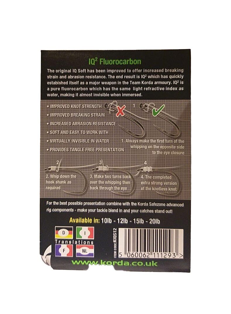 Поводковый материал Korda IQ2 Fluorocarbon Extra SOFT (флюорокарбон) — фото 5 — CARPshop