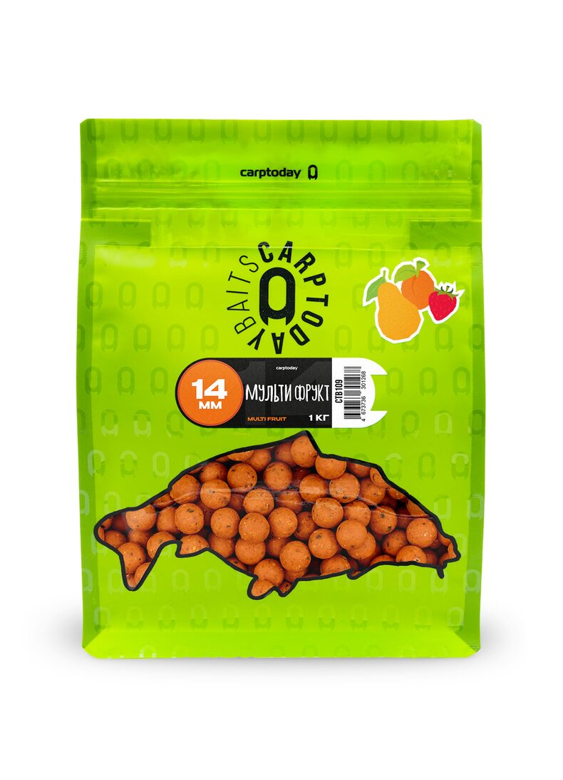 Бойлы Carptoday Baits Multi Fruit (Мульти Фрукт) 1кг 14мм — фото 2 — CARPshop