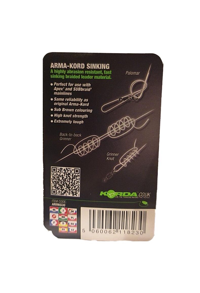 Плетеный лидер Korda Arma Kord Sinking — фото 5 — CARPshop