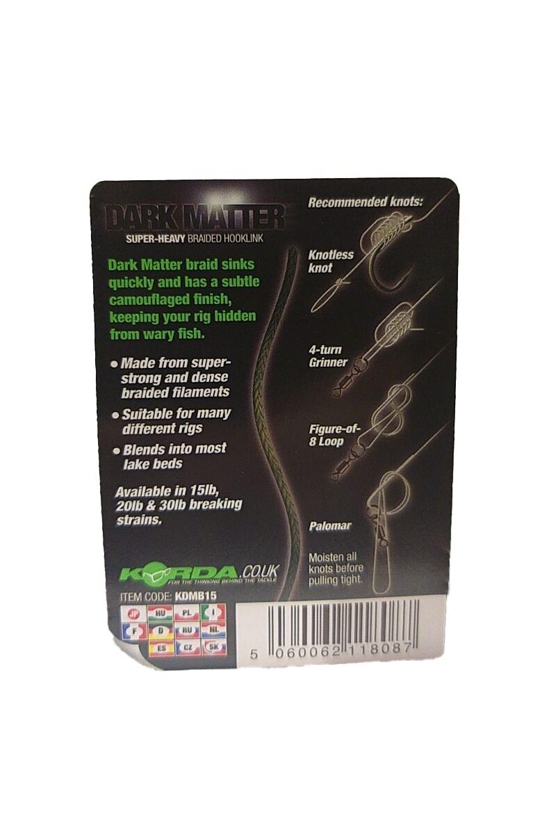 Поводковый материал Korda Dark Matter Braid — фото 5 — CARPshop