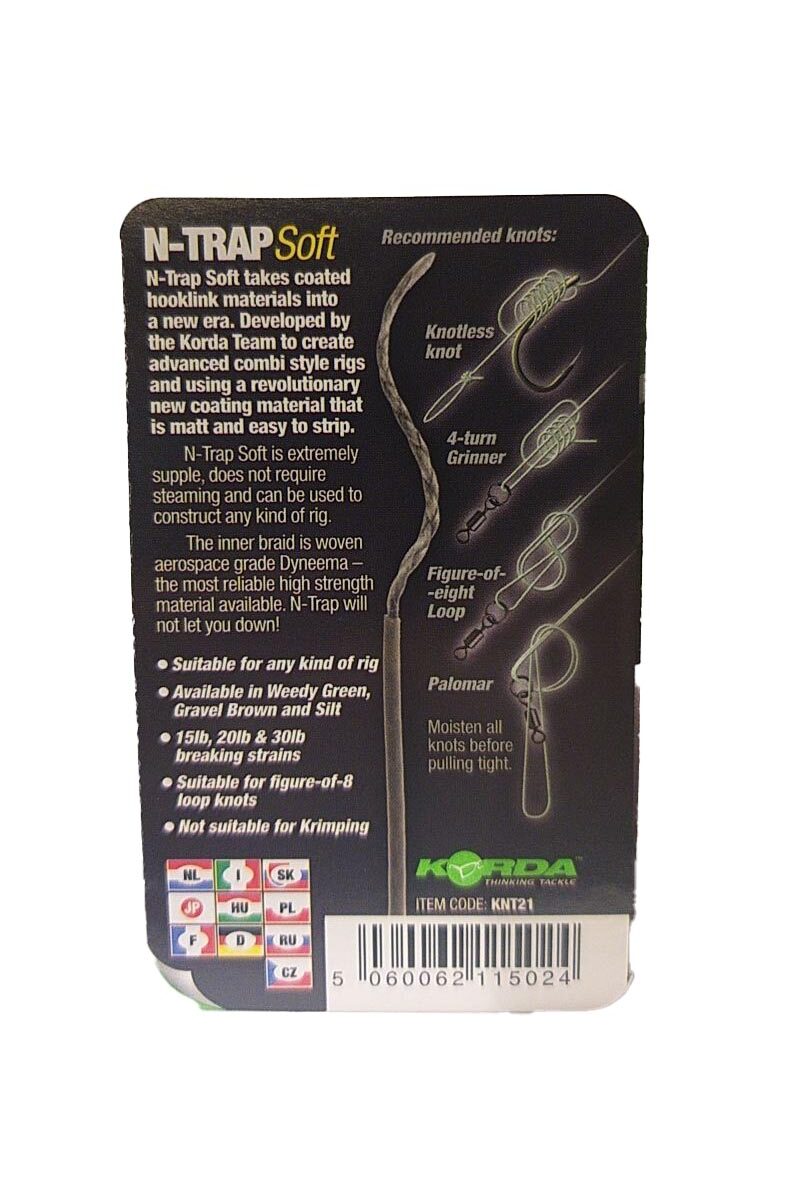 Поводковый материал Korda N-Trap Soft в мягкой оплётке — фото 15 — CARPshop