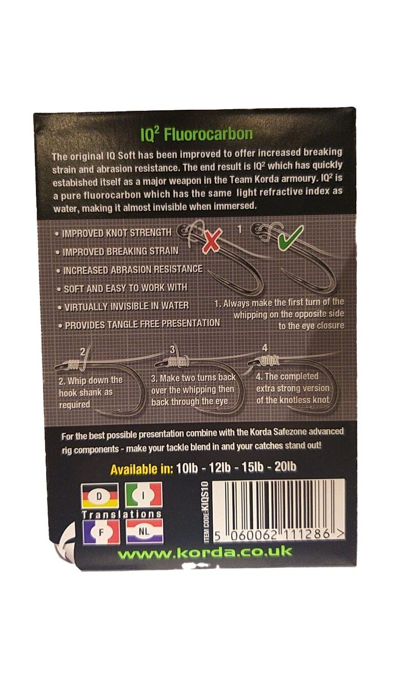 Поводковый материал Korda IQ2 Fluorocarbon Extra SOFT (флюорокарбон) — фото 4 — CARPshop
