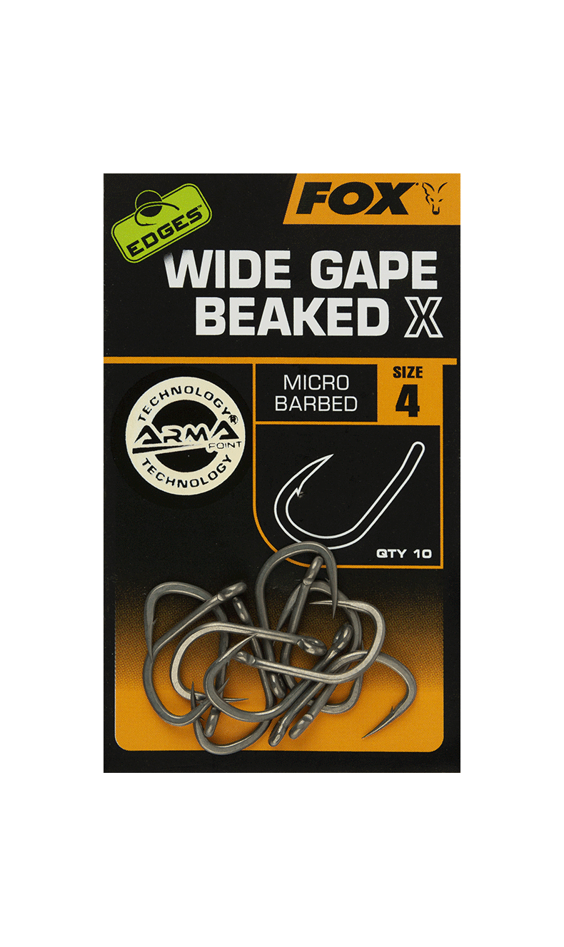 Крючки усиленные FOX Wide Gape Beaked X EDGES — фото 3 — CARPshop