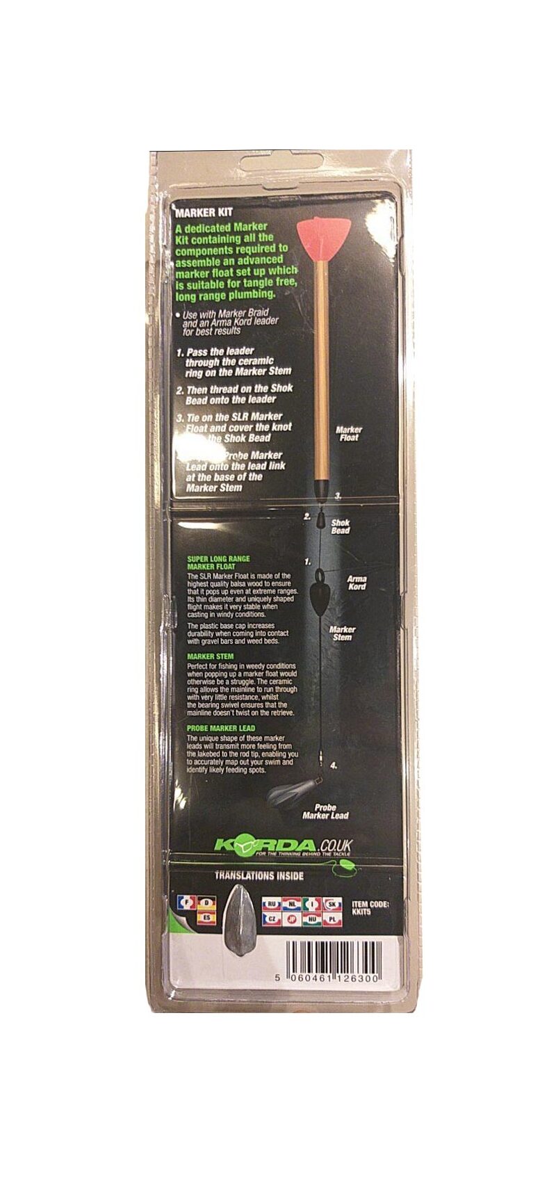Набор маркерный Korda Marker Kit поплавок, отвод и грузило — фото 8 — CARPshop